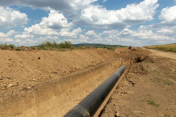 Gas Line Trenching in Merrillville