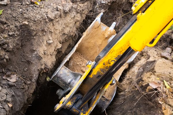 Downspout Trenching in Merrillville